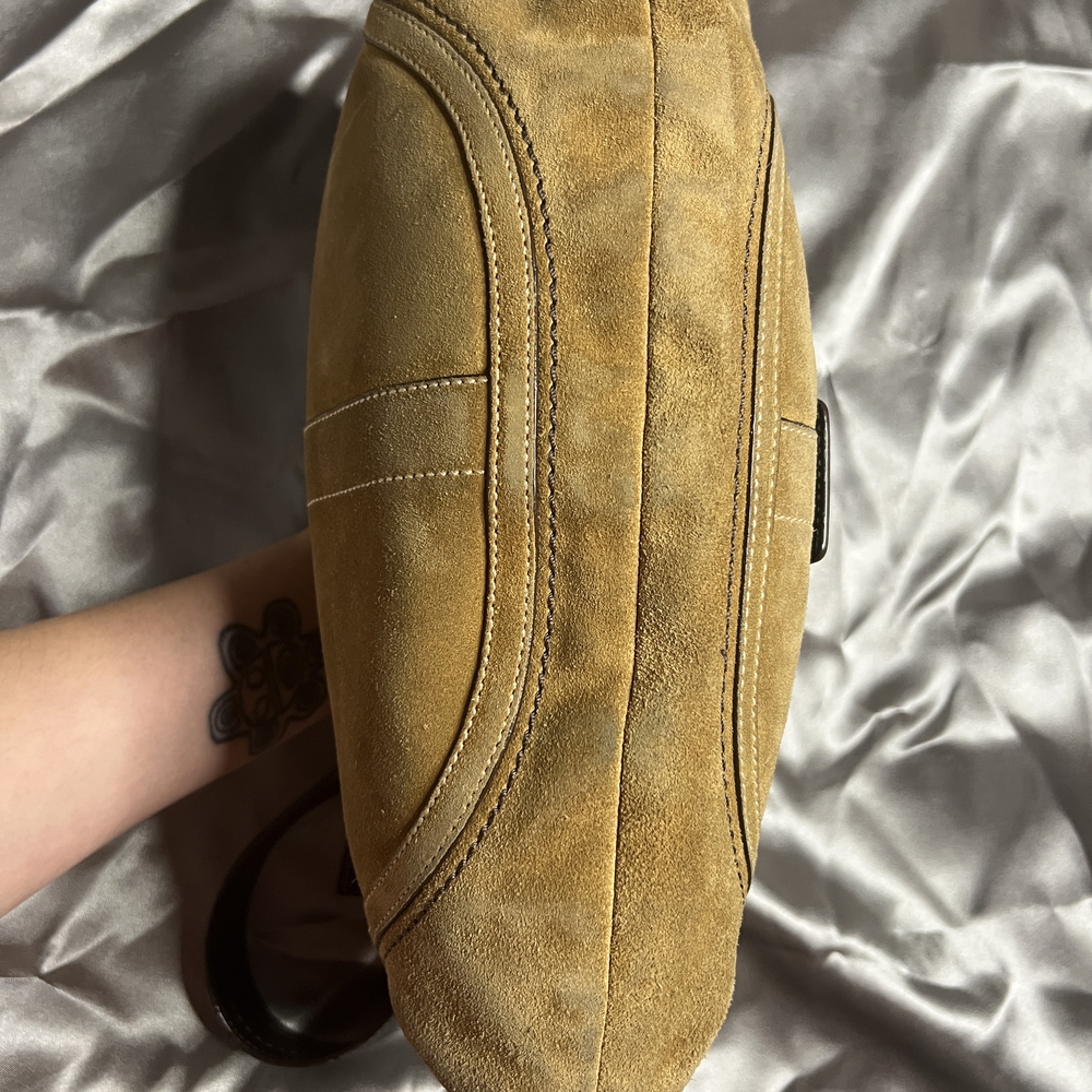 Coach Soho Tan and Brown Suede Shoulder Bag - Picture 4 of 11